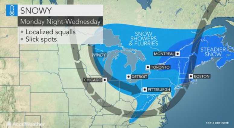 The third nor'easter inside of a month blew into New York on March 13, 2018. The third nor'easter inside of a month blew into New York on March 13, 2018.