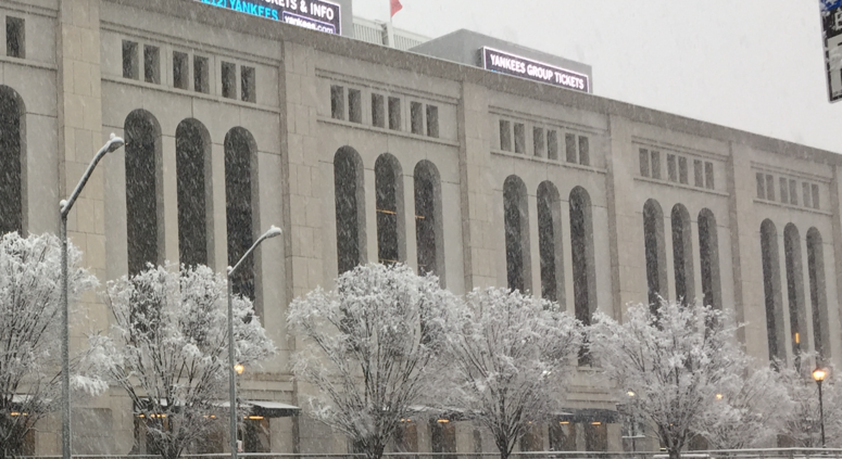 Snowy Yankee Stadium