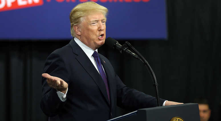 Feb. 5, 2018; Blue Ash, OH, USA; President Donald Trump tours and speaks at Sheffer Corporation. Feb. 5, 2018; Blue Ash, OH, USA; President Donald Trump tours and speaks at Sheffer Corporation.