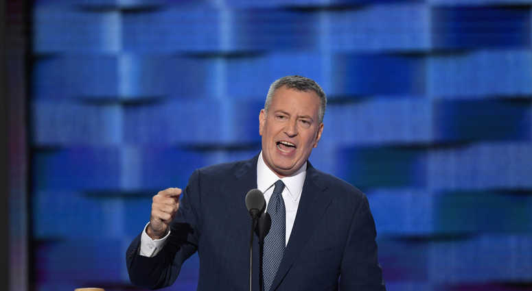 NYC Mayor Bill de Blasio at the DNC