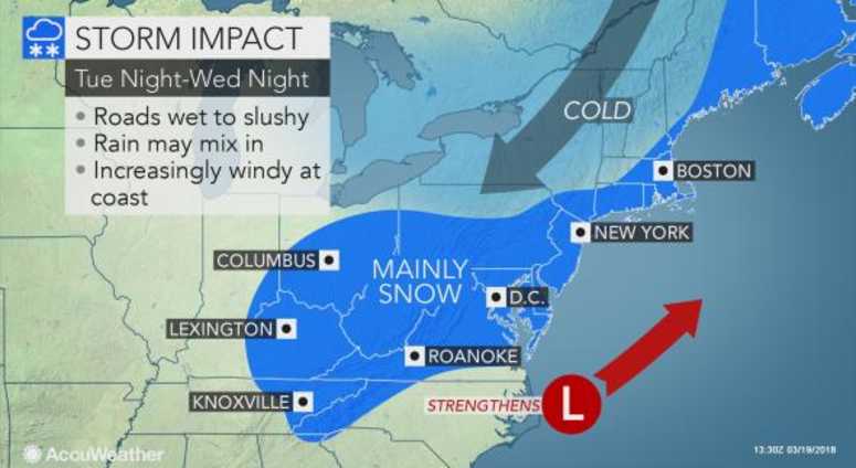 AccuWeather forecast March 19