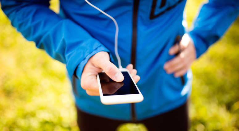 A man using a mobile app A man using a mobile app