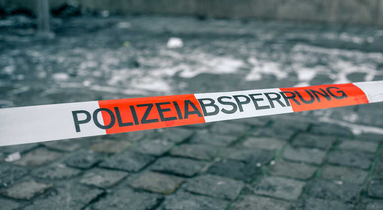 Police Tape In Germany Police Tape In Germany