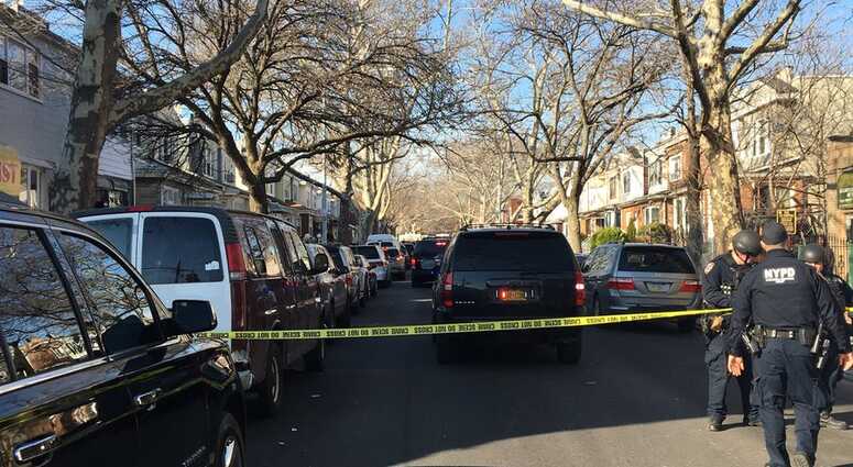Scene Outside Of Queens Package Bomb Suspect's Home In East Flatbush