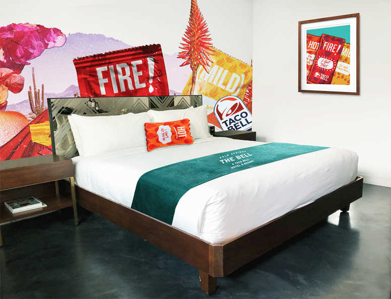 The Bell: A Taco Bell Hotel guest room