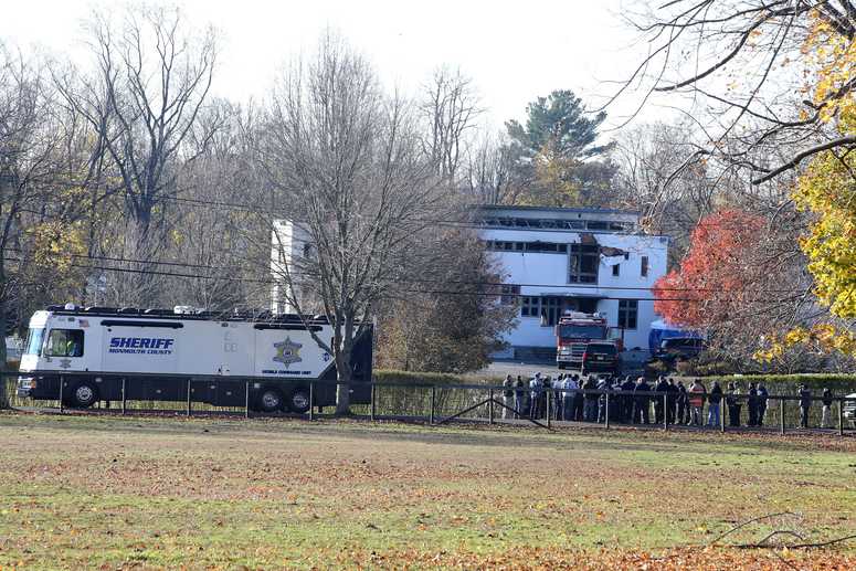 The burned-out home in Colts Neck. Colts Neck