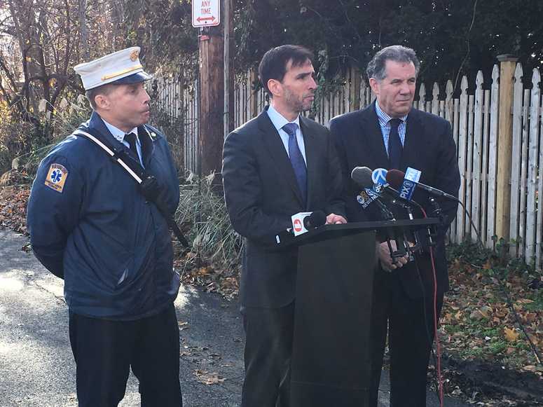 New Rochelle Fire Chief Andy Sandor, Mayor Noam Bramson and City Manager Chuck Strome discuss a fire that destroyed the Wildcliff mansion on Nov. 26, 2018. New Rochelle Wildcliff fire New Rochelle Fire Chief Andy Sandor, Mayor Noam Bramson and City Manager Chuck Strome discuss a fire that destroyed the Wildcliff mansion on Nov. 26, 2018. New Rochelle Wildcliff fire