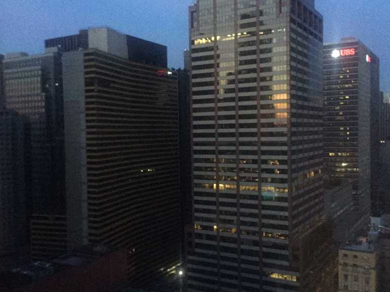 A picture of New York City after widespread power outage on Saturday evening left much of Manhattan without electricity. July blackout outage Manhattan