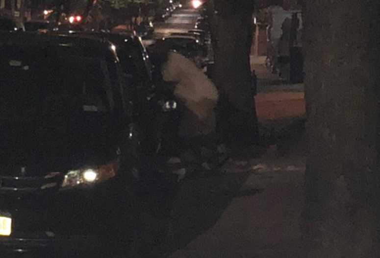 A doorman took this picture of a man allegedly trying to rape a woman on the Upper West Side. A doorman took this picture of a man allegedly trying to rape a woman on the Upper West Side.
