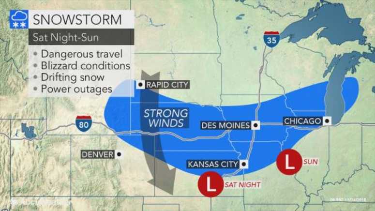 A blizzard in Chicago could affect travel across the U.S. Chicago blizzard