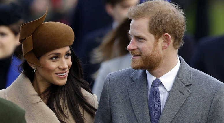 Britain's Prince Harry and his fiancee Meghan Markle arrive to attend the traditional Christmas Day service, at St. Mary Magdalene Church in Sandringham, England. Britain's Prince Harry and his fiancee Meghan Markle arrive to attend the traditional Christmas Day service, at St. Mary Magdalene Church in Sandringham, England.