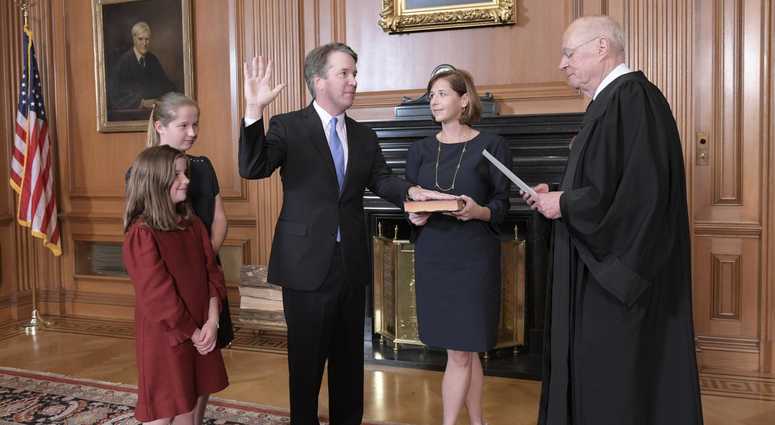 Kavanaugh was sworn in Saturday night. Kavanaugh Sworn In