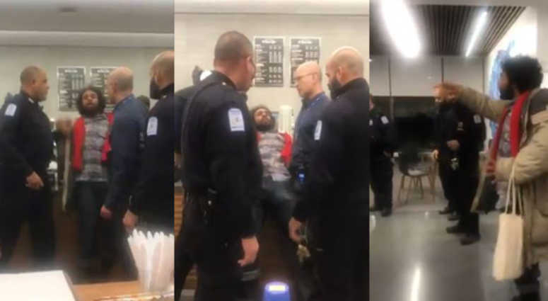 A still from the viral video. Barnard College video
