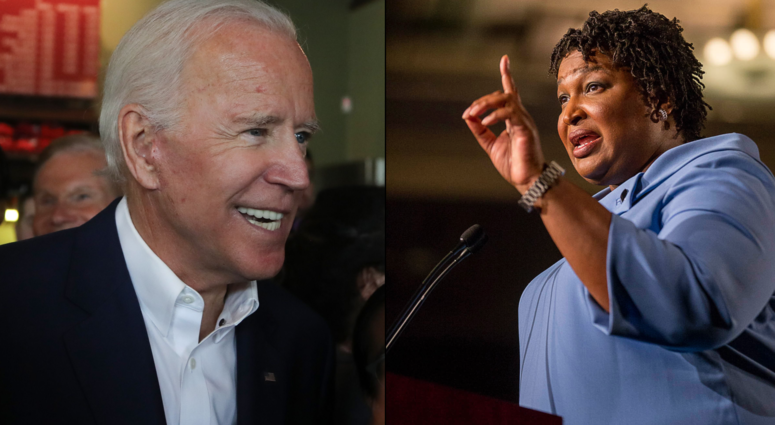 Joe Biden and Stacey Abrams. Joe Biden Stacey Abrams