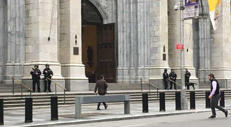 Security at St. Patrick's. Security at St. Patrick's