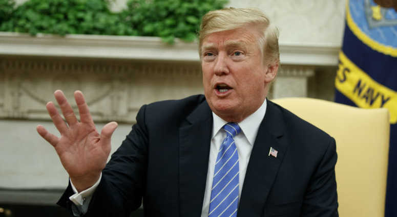 President Donald Trump speaks during a meeting with Dutch Prime Minister Mark Rutte in the Oval Office of the White House, Monday, July 2, 2018, in Washington. President Donald Trump speaks during a meeting with Dutch Prime Minister Mark Rutte in the Oval Office of the White House, Monday, July 2, 2018, in Washington.
