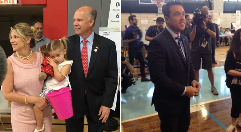 Dan Donovan and Michael Grimm vote on June 26, 2018. Dan Donovan and Michael Grimm