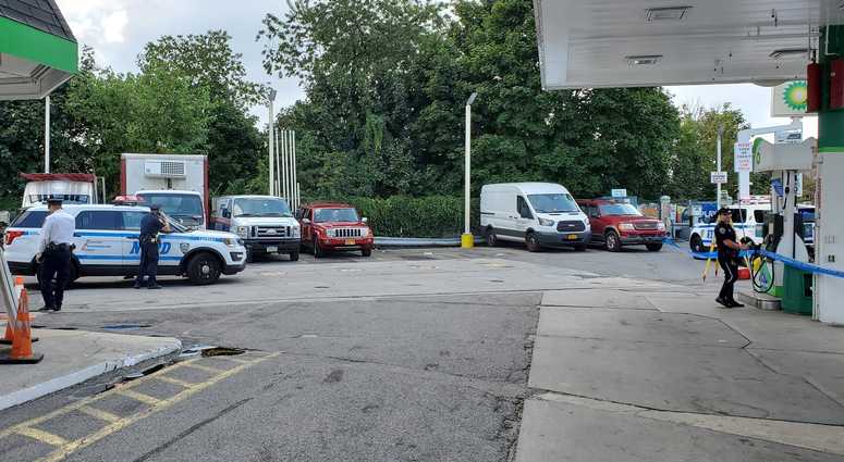 The gas station. Woman killed at Queens gas station
