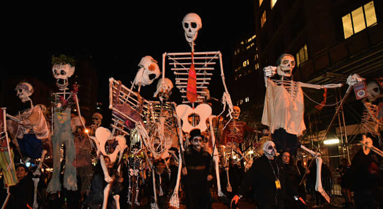 Parade participants during the 43rd Annual Village Halloween Parade on October 31, 2016 in New York City. Parade participants during the 43rd Annual Village Halloween Parade on October 31, 2016 in New York City.