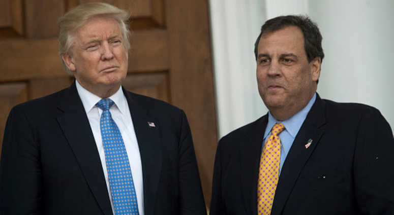 President-elect Donald Trump and New Jersey Governor Chris Christie stand together before their meeting at Trump International Golf Club. President-elect Donald Trump and New Jersey Governor Chris Christie stand together before their meeting at Trump International Golf Club.
