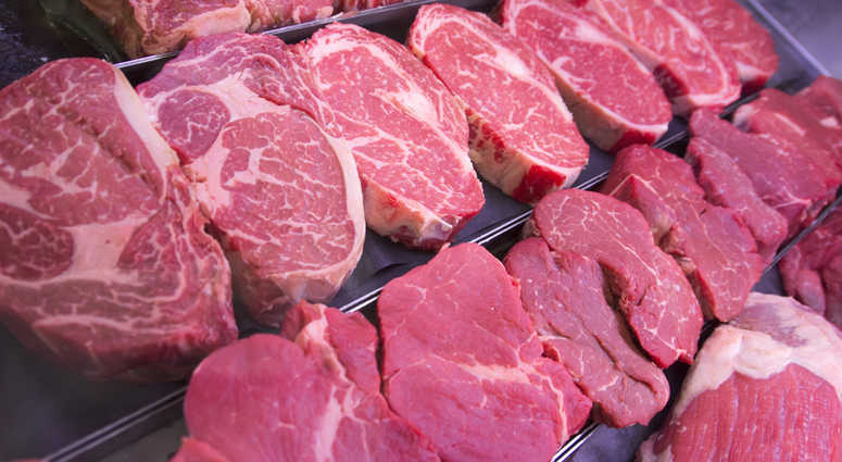 Raw steaks Raw steaks