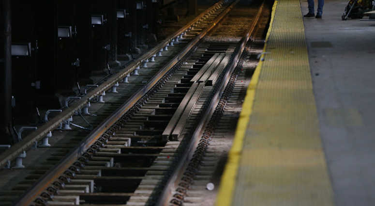 Train tracks at Penn Station. Train tracks at Penn Station.