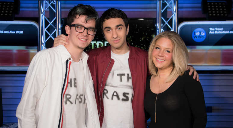 Asa Butterfield and Alex Wolff with Rebecca Granet