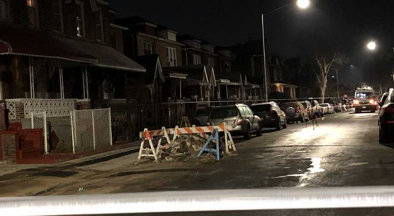 The shooting scene in East Flatbush. East Flatbush shooting