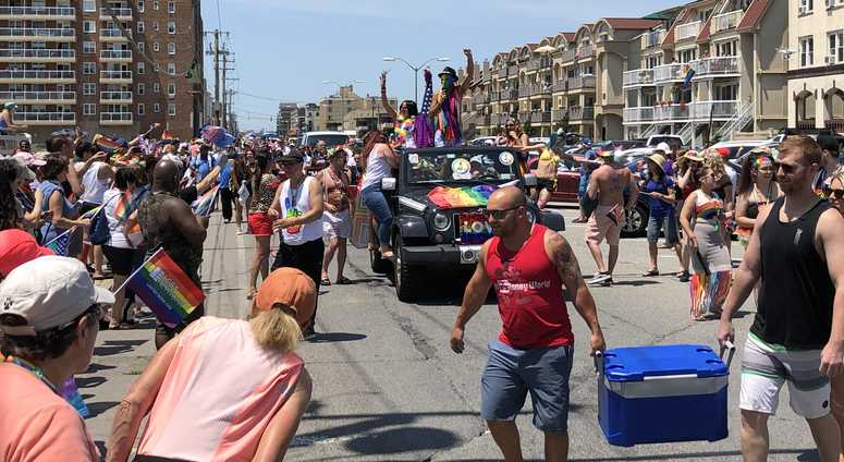 The Long Island Pride Parade in Long Beach. Long Island Pride Parade in Long Beach