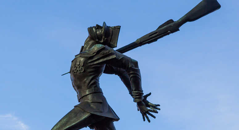 A memorial to those killed at the Katyn Massacre. A memorial to those killed at the Katyn Massacre.