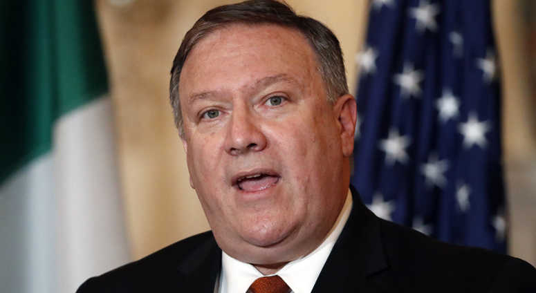 Secretary of State Mike Pompeo delivers remarks with Mexican Foreign Secretary Luis Videgaray at the State Department, Monday, May 7, 2018 in Washington. Secretary of State Mike Pompeo delivers remarks with Mexican Foreign Secretary Luis Videgaray at the State Department, Monday, May 7, 2018 in Washington.