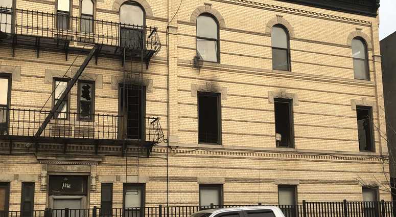 The building was a burned out shell on Sunday morning. Bushwick fire