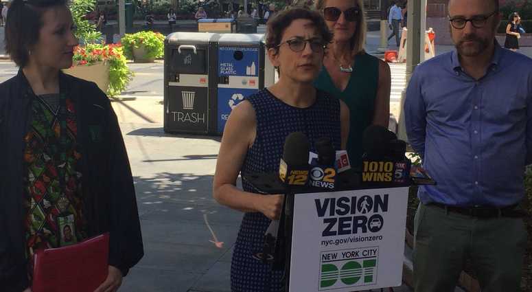 DOT Commissioner Polly Trottenberg is p0ushing Albany to keep speed cameras outside city schools. DOT Commissioner Polly Trottenberg is p0ushing Albany to keep speed cameras outside city schools.