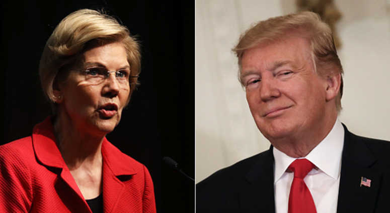 Donald Trump and Elizabeth Warren Donald Trump and Elizabeth Warren