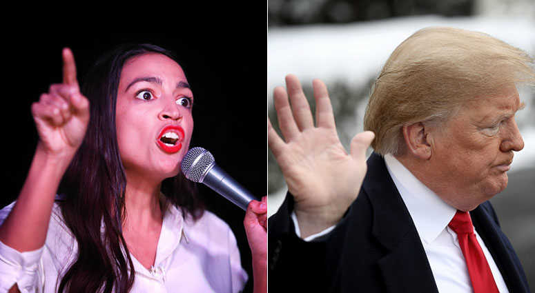 President Donald Trump and Rep. Alexandria Ocasio-Cortez President Donald Trump and Rep. Alexandria Ocasio-Cortez