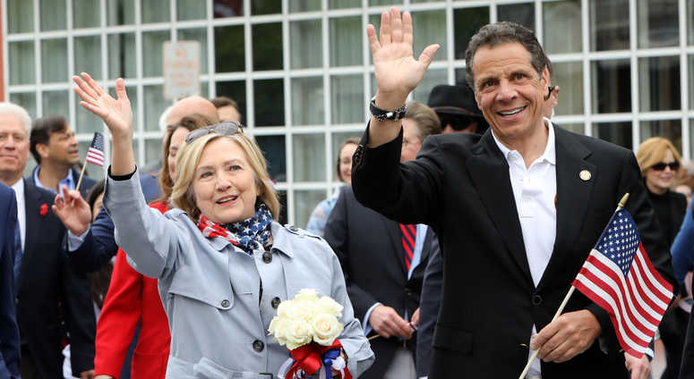 Hillary Clinton and Andrew Cuomo at a Memorial Day event in 2018. Hillary Clinton and Andrew Cuomo