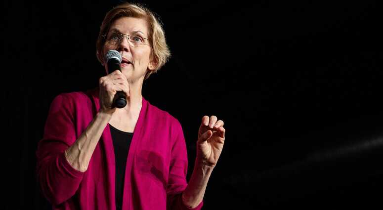 Elizabeth Warren, a senator from Massachusetts, speaks to a crowd of people on Saturday, Jan. 5, 2019, in Des Moines, just days after forming a presidential exploratory committee. Elizabeth Warren