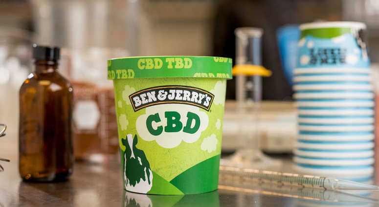 A pint of Ben & Jerry's CBD infused ice cream