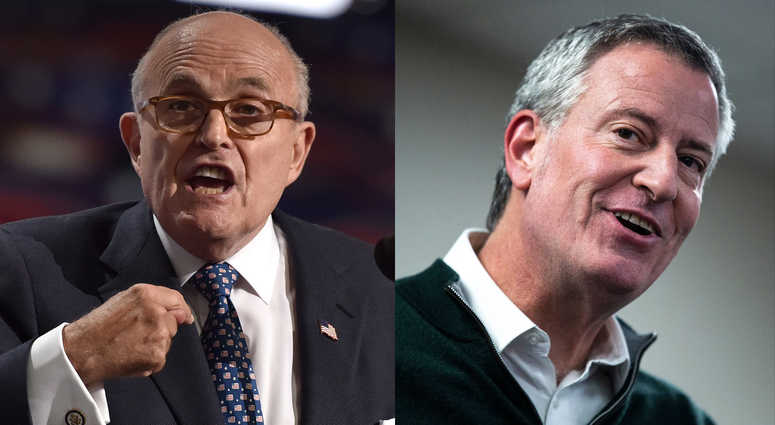 Rudy Giuliani and Bill de Blasio. De Blasio Giuliani