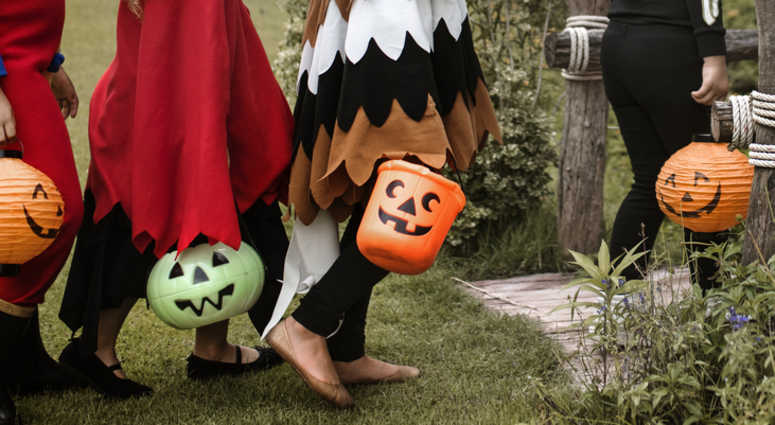 Children trick or treating Children trick or treating