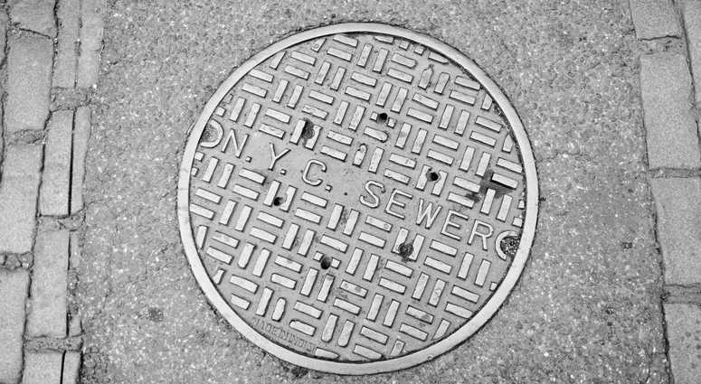 A New York City manhole. A New York City manhole.