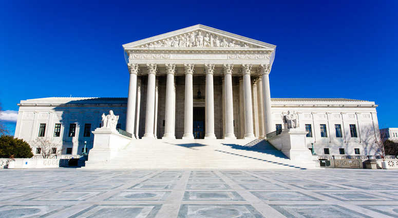 The US Supreme Court building in Washington, DC. The US Supreme Court building in Washington, DC.