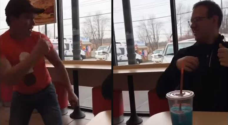 A Dunkin' Donuts barista danced for a Staten Island man with autism and it was captured on video. Dunkin Donuts dance video