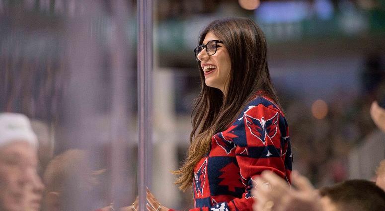 Social media personality Mia Khalifa watches the Washington Capitals. Social media personality Mia Khalifa watches the Washington Capitals.