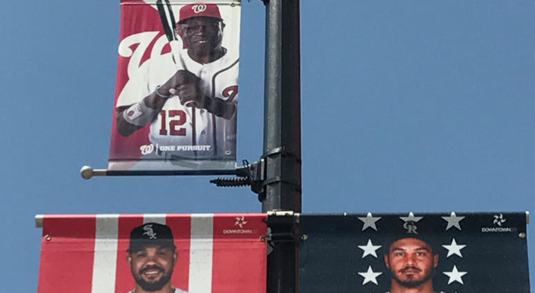 All-Star Game promotional sign featuring ex-Nats skipper Dusty Baker Dusty_Baker_All_Star_Sign