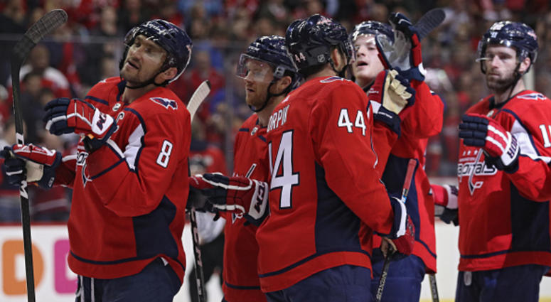The Washington Capitals celebrate a win. Capitals_Win_Celebration