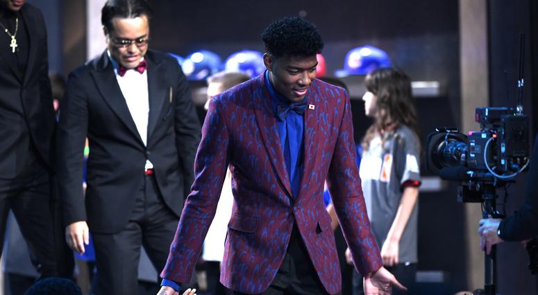 Rui Hachimura is introduced before the start of the 2019 NBA Draft Rui Hachimura is introduced before the start of the 2019 NBA Draft