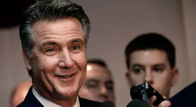 Redskins team president Bruce Allen is all smiles. Watch Bruce Allen execute trade with Colts at NFL Draft for Montez Sweat.