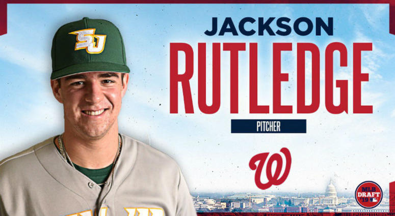 20-year-old Jackson Rutledge is a towering prospect, standing at 6-foot-8 and 245 pounds MLB Draft 2019: Nationals select RHP Jackson Rutledge 17th overall