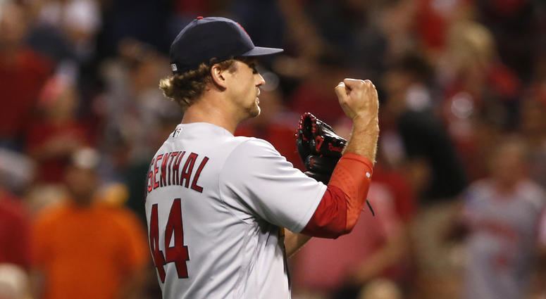 Trevor Rosenthal closing out an Aug. 2017 game for the Cardinals Trevor_Rosenthal_Cardinals